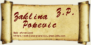 Žaklina Popević vizit kartica